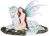 13 5" w Fairy Unicorn Statue Fantasy Decoration Figurine Color Polyresin