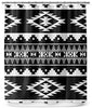 Cherokee Black Shower Curtain by Marina 71x74 Black White Geometric Southwestern Polyester