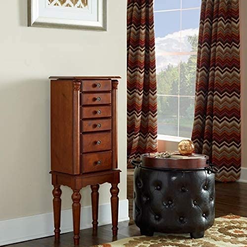 Jewelry Armoire N/ Brown Modern Contemporary Traditional