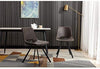 Unknown1 Synthetic Leather Dining Chairs Set 2 Pc Black Upholstered Finish