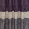 Grey/Purple 84 inch Curtain Panel Pair Color Block Traditional Faux Silk Polyester Energy Efficient Pleated