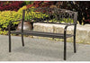Patio Premier Welcome Metal Park Bench Bronze Brown Steel Water Resistant