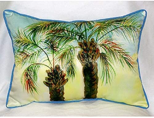 Palms Throw Pillow Color Graphic Modern Contemporary Polyester One