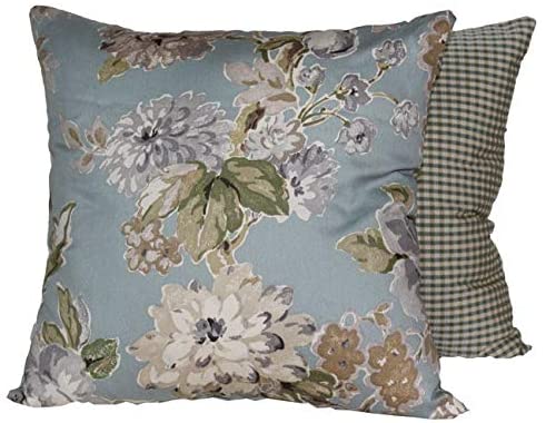 Throw Pillows (Set 2) Blue Floral Modern Contemporary Cotton