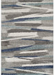 Unknown1 Modern Stack Taupe Area Rug (5'1 X 7'5) 5'1"x7'5" Blue Grey Ivory Abstract Geometric Contemporary Rectangle Polypropylene Contains Latex