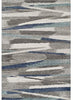 Unknown1 Modern Stack Taupe Area Rug (5'1 X 7'5) 5'1"x7'5" Blue Grey Ivory Abstract Geometric Contemporary Rectangle Polypropylene Contains Latex