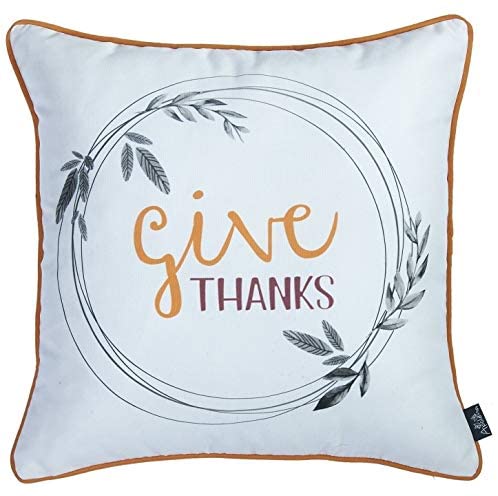 Thanksgiving Pie Printed Decorative Throw Pillow Cover 18''x