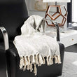 Metallic Throw Blanket Grey Solid Color Modern Contemporary Shabby Chic Victorian Cotton