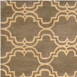 Handmade Trellis Wool Rug (India) 2'6 X 9'9 Grey Geometric Modern Contemporary Rectangle Latex Free