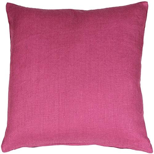 Unknown1 Pillow D Cor Tuscany Linen Orchid Pink 20x20 Throw Solid Color Modern Contemporary Single Removable Cover