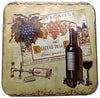 UKN Wine Cork Back Coaster Set Two Brown Wood