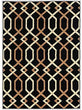 Unknown1 Hex Black Beige Area Rug 6'5" X 9'3" Medallion Transitional Rectangle Polypropylene Contains Latex