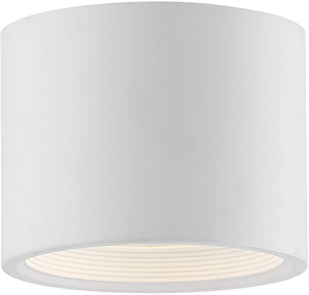 Reel 1 Light White Led Small Flush Mount Transitional Aluminum