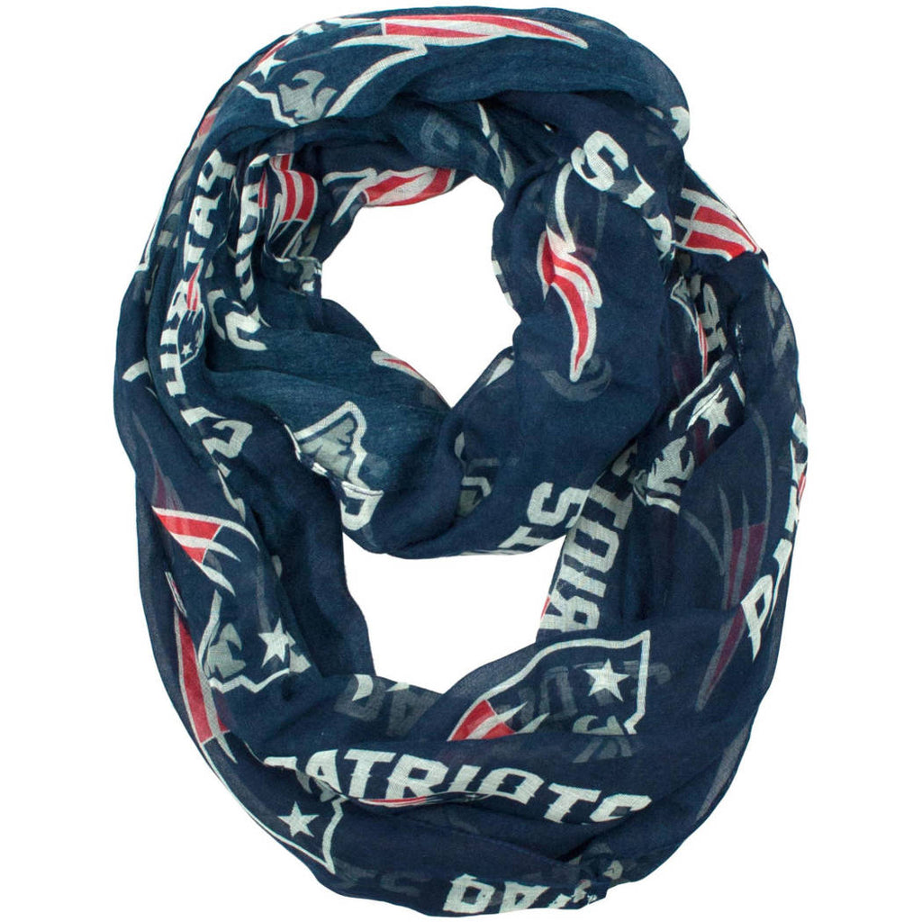 Nfl Patriots Scarf 70 X 25 Inches Football Themed Woman Accessory Sports Patterned Team Logo Fan Merchandise Athletic Team Spirit Fan Blue Red Silver - Diamond Home USA
