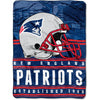 NFL Patriots Throw Blanket 60 X 80 Inches Football Themed Bedding Sports Patterned Team Logo Fan Merchandise Athletic Team Spirit Fan White Nautical