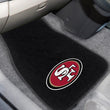 17" X 26" NFL 49ers Mat Set Car Floor Embroidered Logo Football Themed Sports Patterned Truck Non Slip Gift Fan Fan Merchandise Vehicle Team Spirit - Diamond Home USA