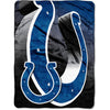 NFL Colts Throw Blanket 60 X 80 Inches Football Themed Bedding Sports Patterned Team Logo Fan Merchandise Athletic Team Spirit Fan Blue White Silver