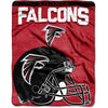 NFL Falcons Throw Blanket 55 X 70 Inches Football Themed Bedding Sports Patterned Team Logo Fan Merchandise Athletic Team Spirit Fan Black Red White