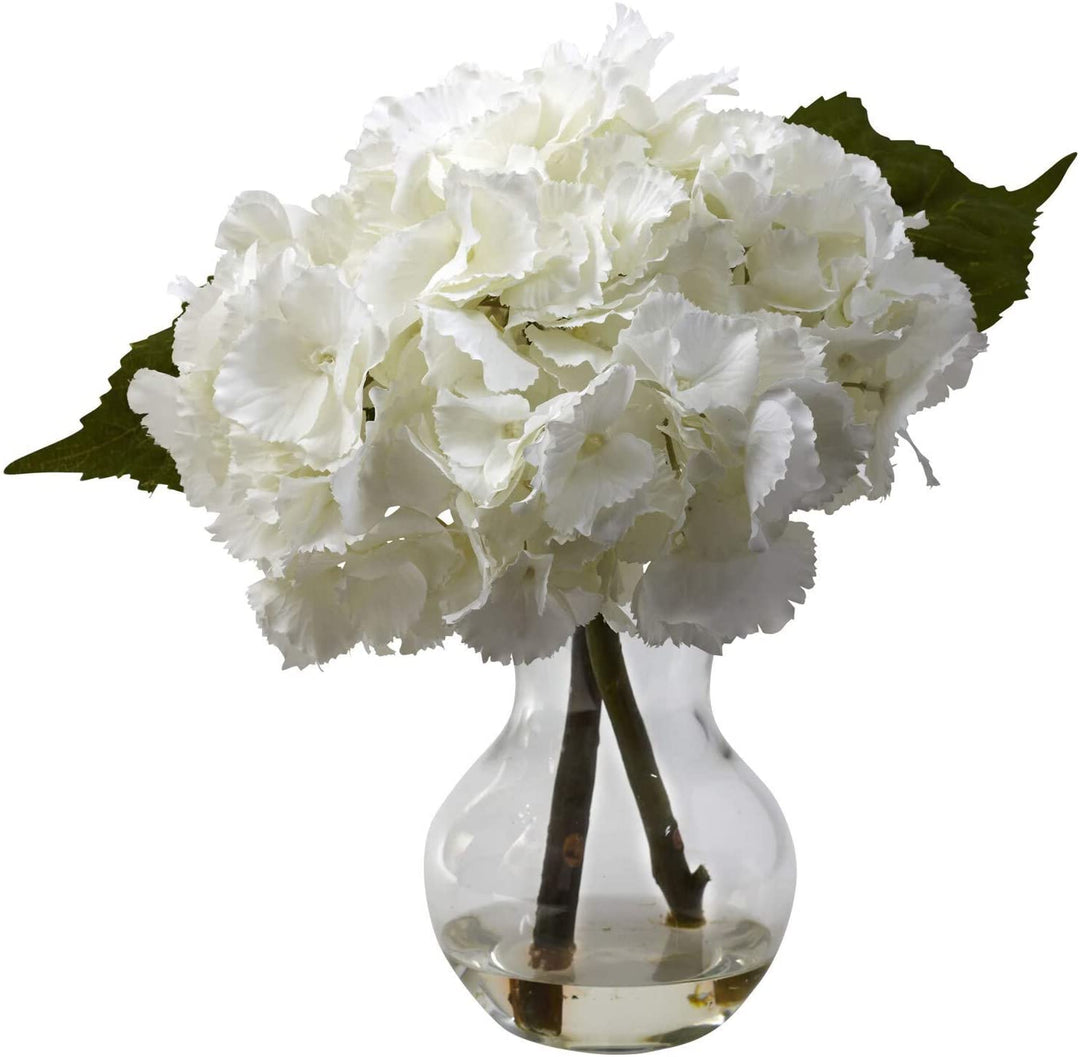 Blooming Hydrangea Vase Arrangement Decorative