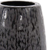 MISC Chiseled Texture Black Iron Cylinder Vase Small 12h X 6w 6d