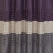 Grey/Purple 84 inch Curtain Panel Pair Color Block Traditional Faux Silk Polyester Energy Efficient Pleated