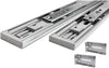 Hydraulic Soft Close 14 inch Full Extension Drawer Slides Rear Mounting Brackets (Pack 10 Pair) Silver Metal