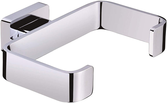 MISC Solid Brass Toilet Paper Holder Grey Silver Rectangular Chrome Finish Polished Includes Hardware