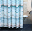 Maui Shower Curtain Blue Brown White Nature Nautical Coastal Polyester