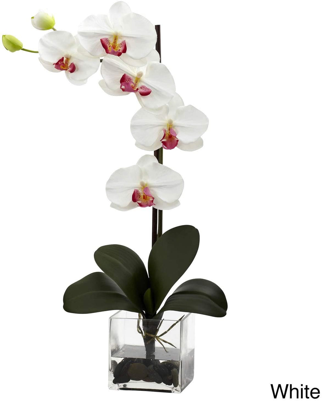 Giant Orchid Vase Arrangement W/vase Plastic Polyester