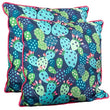 Unknown1 2pk Cactus Throw Pillow Flame Retardant Filling Color Floral Traditional Polyester Water Resistant