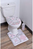 Pedestal Mat Microfiber Bath Toilet Contour Rug Pink