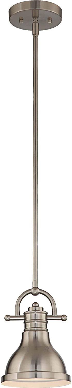 1 Light Indoor Brushed Nickel Downrod Mini Pendant