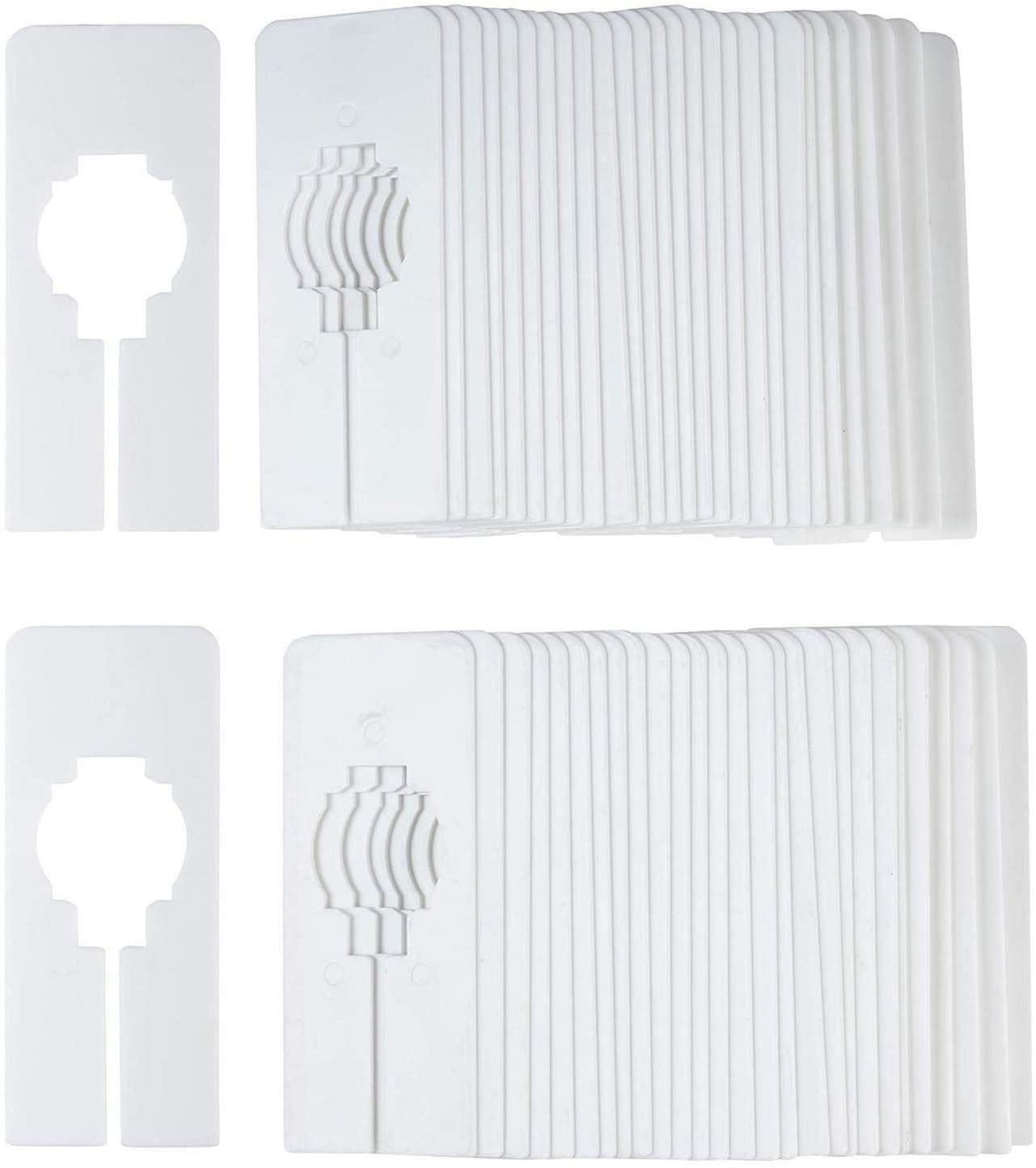 MISC 60x White Blank Rectangle Hanger Dividers Clothing Rack Closet