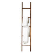 5 Bar Wood Ladder Towel Rack Tall Solid Hanging Linen Towels Dryer Bathroom Indoor Walnut Wooden Brown