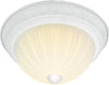 2 Light 13 Flush Mount White Traditional Metal Dimmable