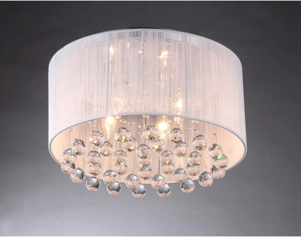 Chandelier White Modern Contemporary Traditional Transitional Iron