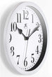 MISC White Plastic Wall Clock Round Brushed