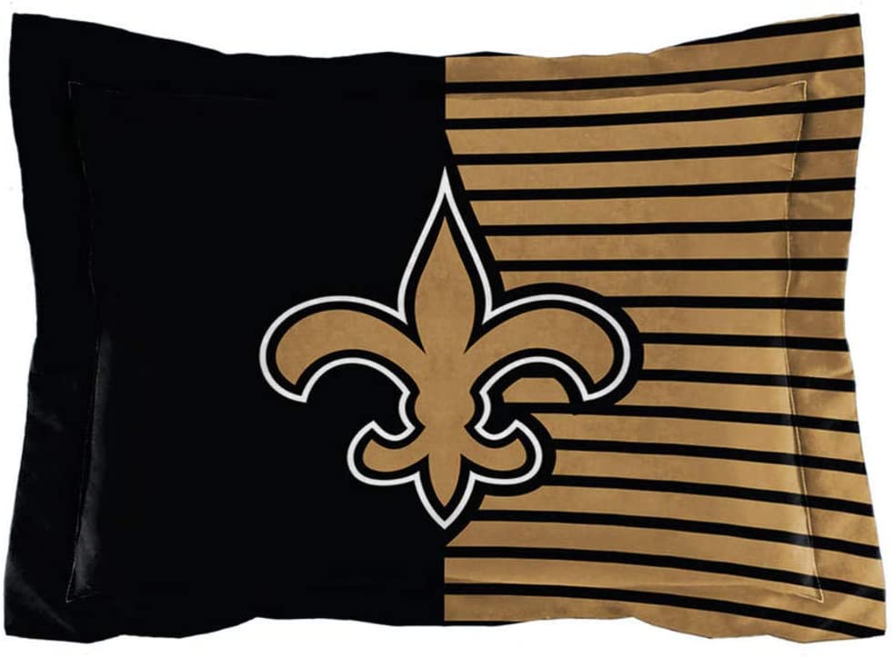 NFL Saints Comforter Twin Set Black Gold Football Themed Bedding Sport –  Diamond Home