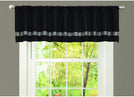 Silk Night Sky Window Valance Black Grey Stripe Casual Polyester Blend