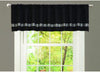 Silk Night Sky Window Valance Black Grey Stripe Casual Polyester Blend