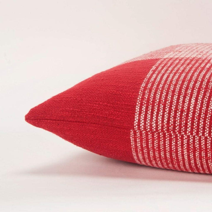 Pillow Cover Red Abstract Casual Cotton