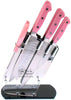 MISC Rooster Pink 7 Piece Kitchen Cutlery Set Plastic Stainless Steel 7 Piece