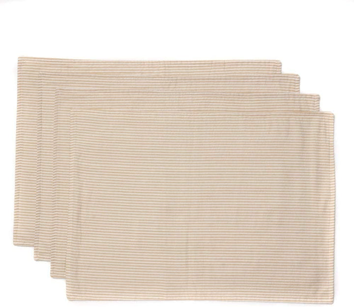 Cod Stripe Cotton 14 x 20 Placemats (Case 4) Tan Casual