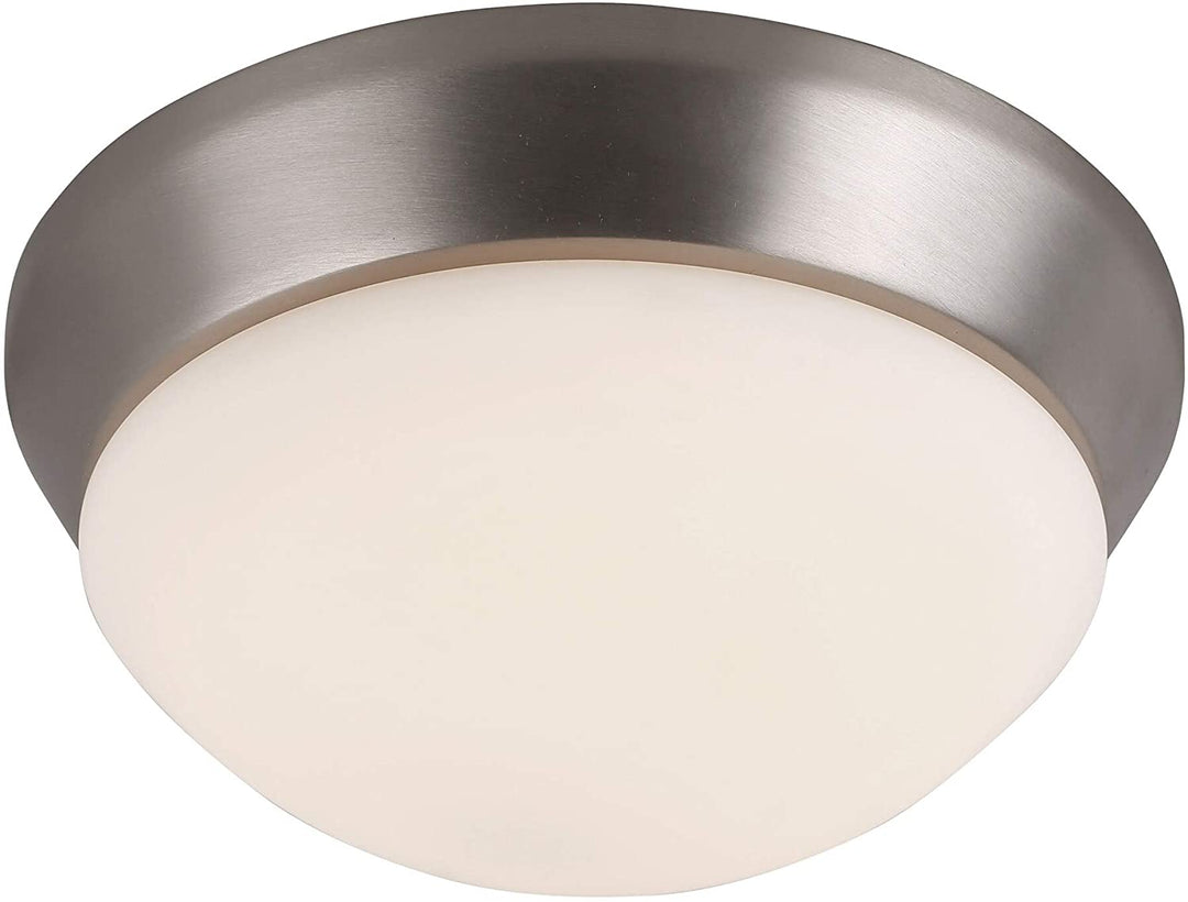 Led Flush Mount Ceiling Light Brushed Nickel Mid Century