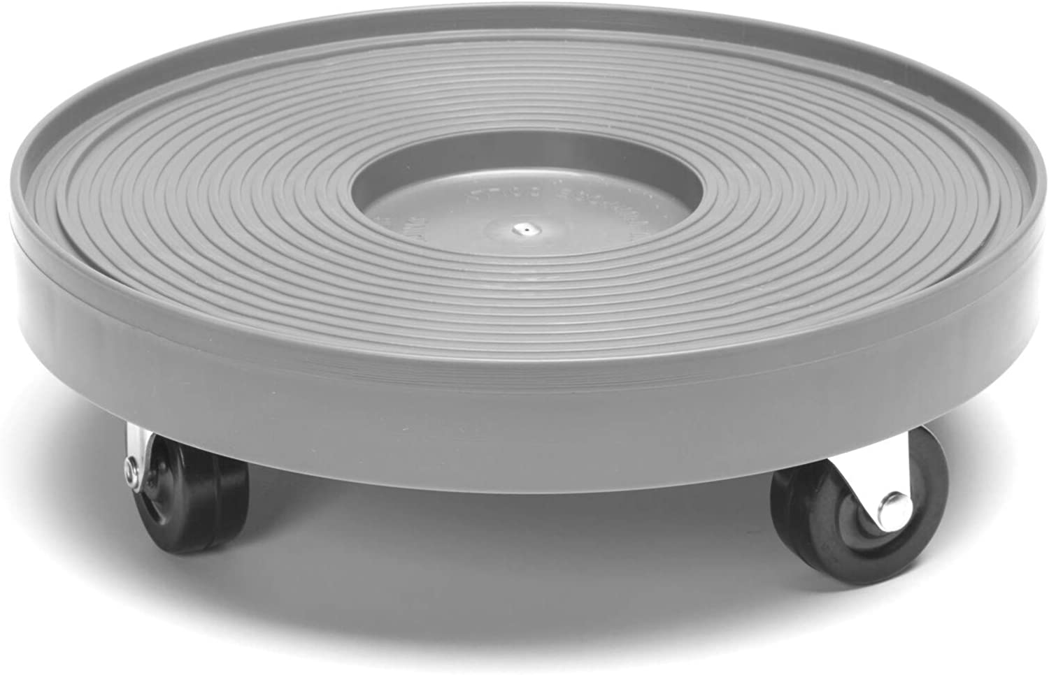 Gray Mist Plastic 12 inch Plant Dolly Without Hole Grey Round
