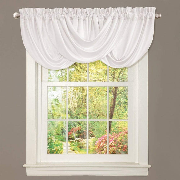 White Valance Solid Casual Traditional 100% Polyester Lined