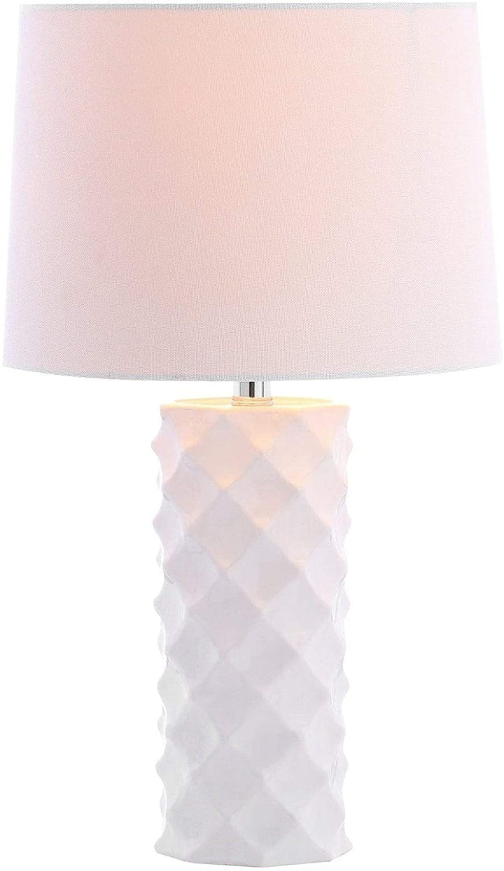 Lighting 19 inch Led Table Lamp White Modern Contemporary Transitional Bulbs Included Energy Efficient