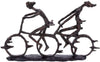 Polystone Sports Bike Figurine Black Brown Acacia Marble