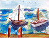 Two Sailboats' Place Mats (Pack 4) Color Rectangle Polyester