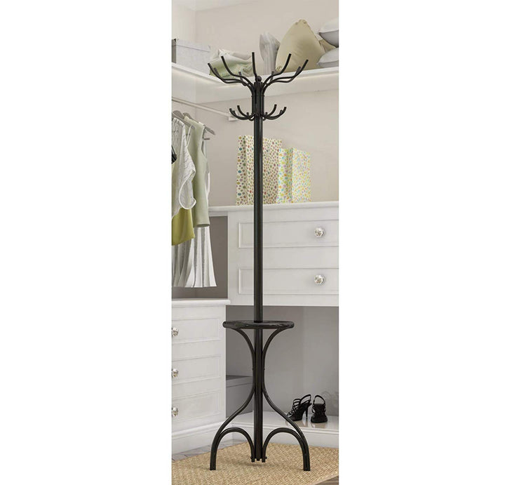 Stylish Free Standing Coat Rack Organizer Umbrella Stand Jacket Tree Hanger Coats Jackets Hats Scarfs Metal 70 Inch